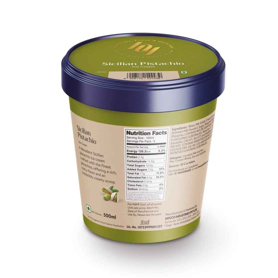 Huber & Holly Sicilian Pistachio Ice Cream Tub