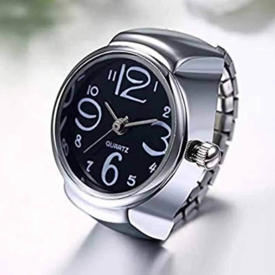 YouBella Finger Ring Watch Alloy Silver Plated Ring for Girls/Women & Boys/Men (YBRG - 20105)