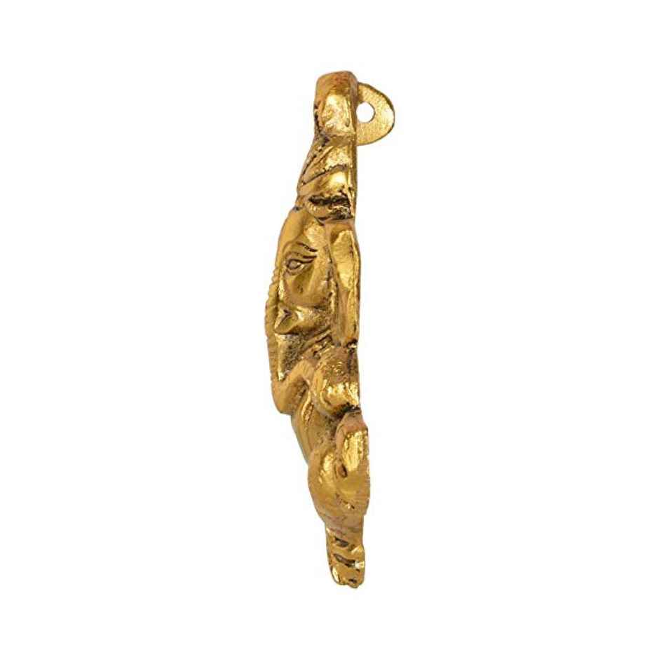 Ganesh Ji Ashirwad Mudra Wall Hanging in Gold Polish | Devnidhi