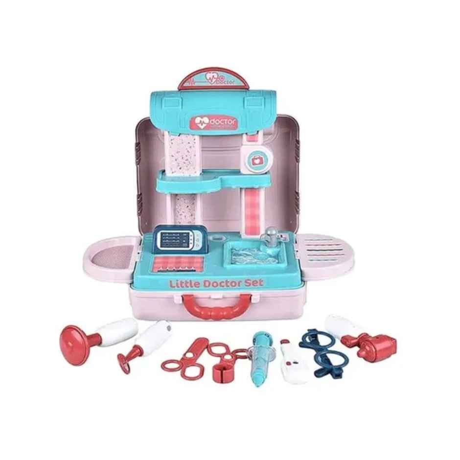 Fablue Portable Doctor Play Set Toy for Kids -Convertible Suitcase Doctor Set For Boys and Girls With Accessories