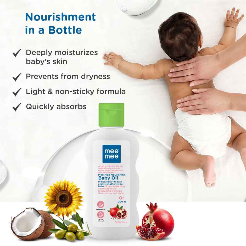 Mee Mee Baby Oil with Fruit Extracts | Newborn Friendly