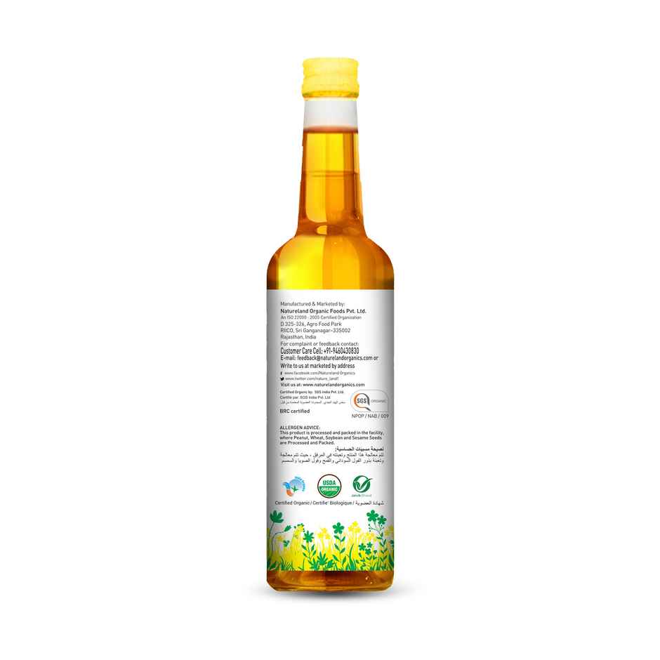 Natureland Organics Mustard (Sarson) Cold Pressed Oil | Kacchi Ghani