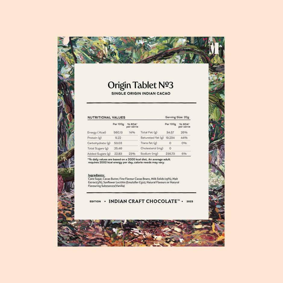 Manam Chocolate Indian Origin Tablet No. 3 | 67% Dark