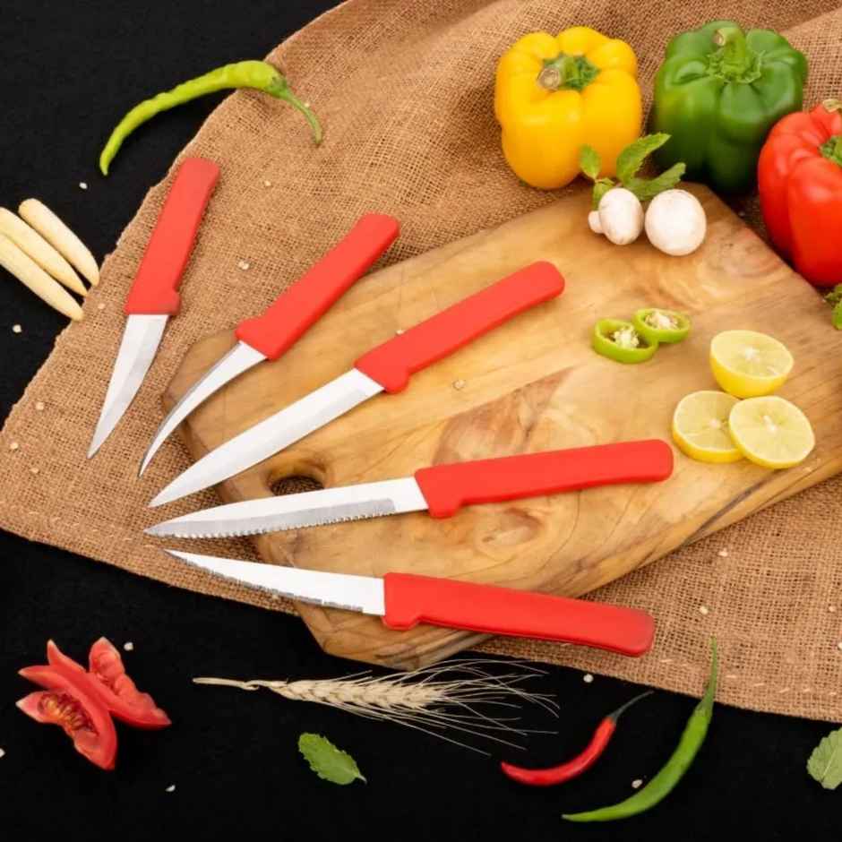 Capsicum Multi-Purpose Fruit & Vegetable Classy Knife Set (Multi color, Set of 5)