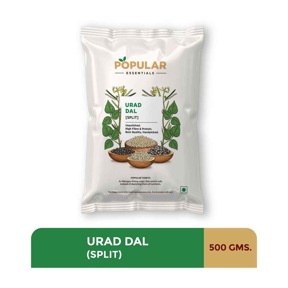 Popular Essentials Urad Dal Split | Unpolished