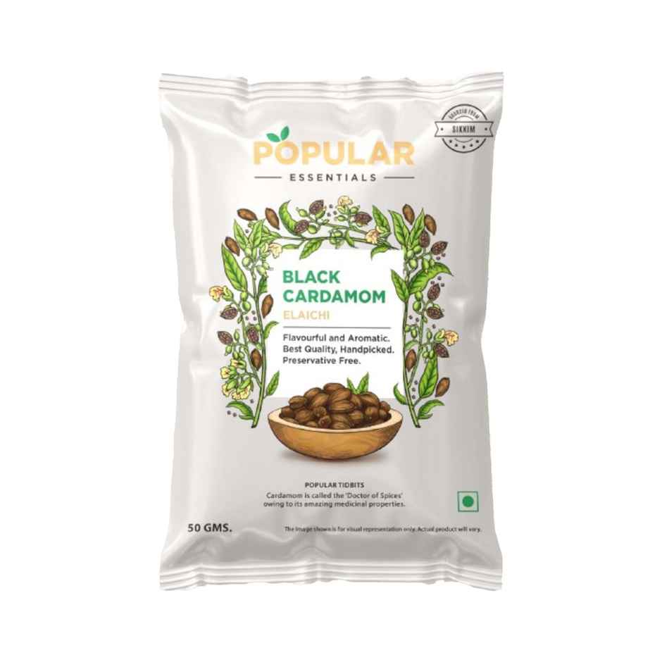 Popular Essentials Black Cardamom/Elaichi
