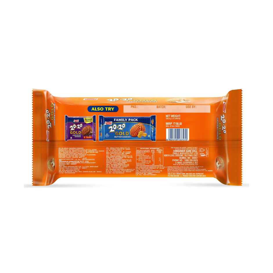 Parle 20-20 Gold Cashew Cookies