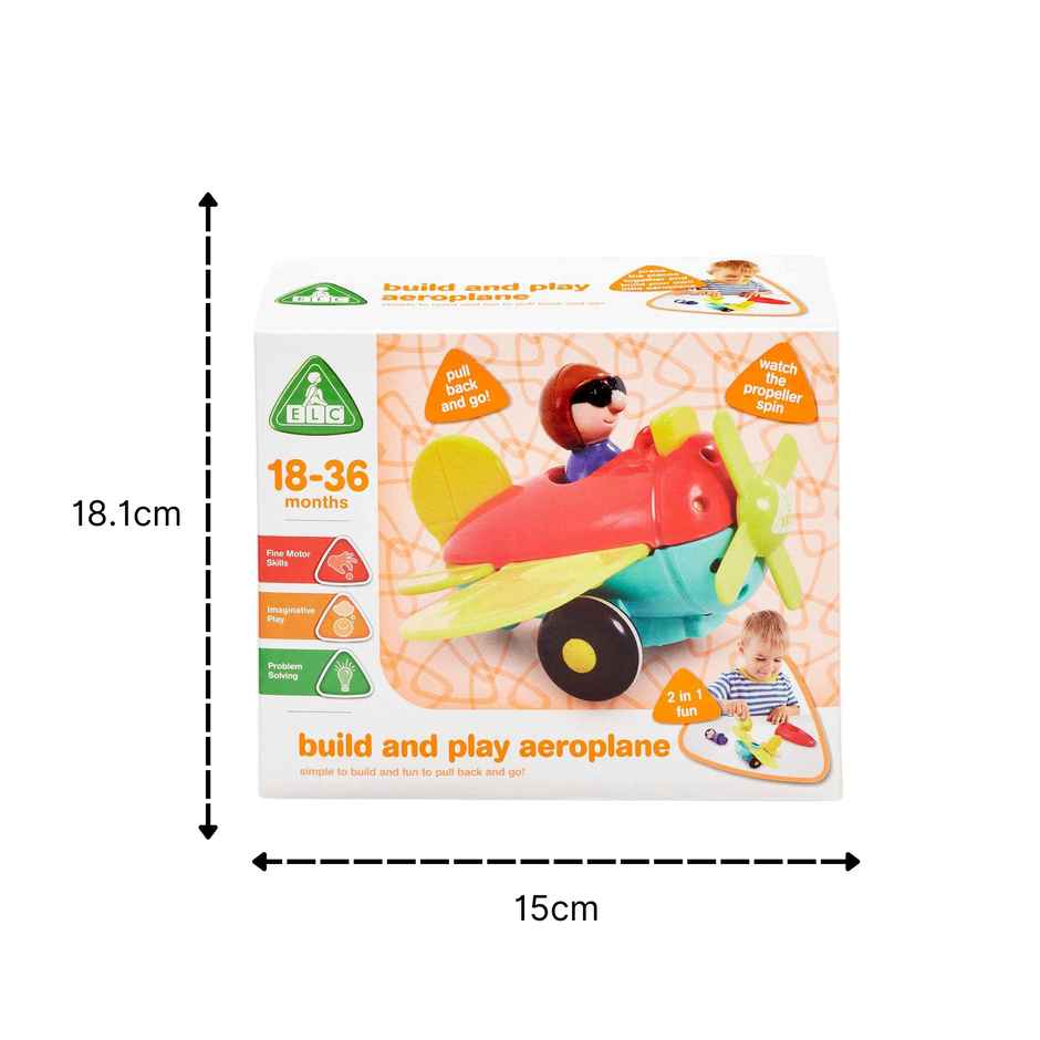Hamleys ELC Build & Play Aeroplane Multicolour 18M+