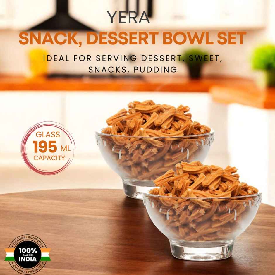 Yera Alpine Glass Bowl Set - 195 ml (Each) 6 pcs