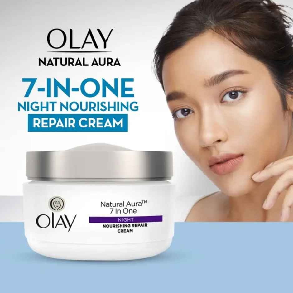 Olay Natural Aura Night Cream With Vitamin B3, Pro B5, E