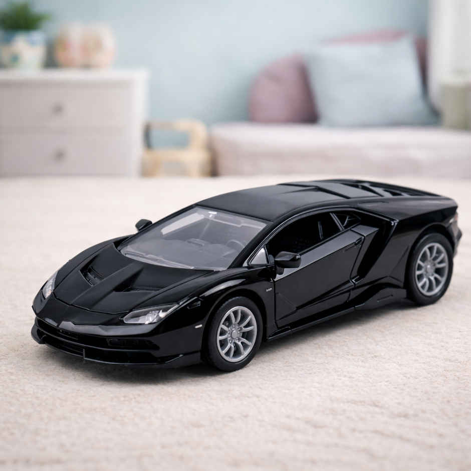 Toyshine 1:32 Scale Die Cast Sports Model Vehicle Toy Car With Pull Back, Black
