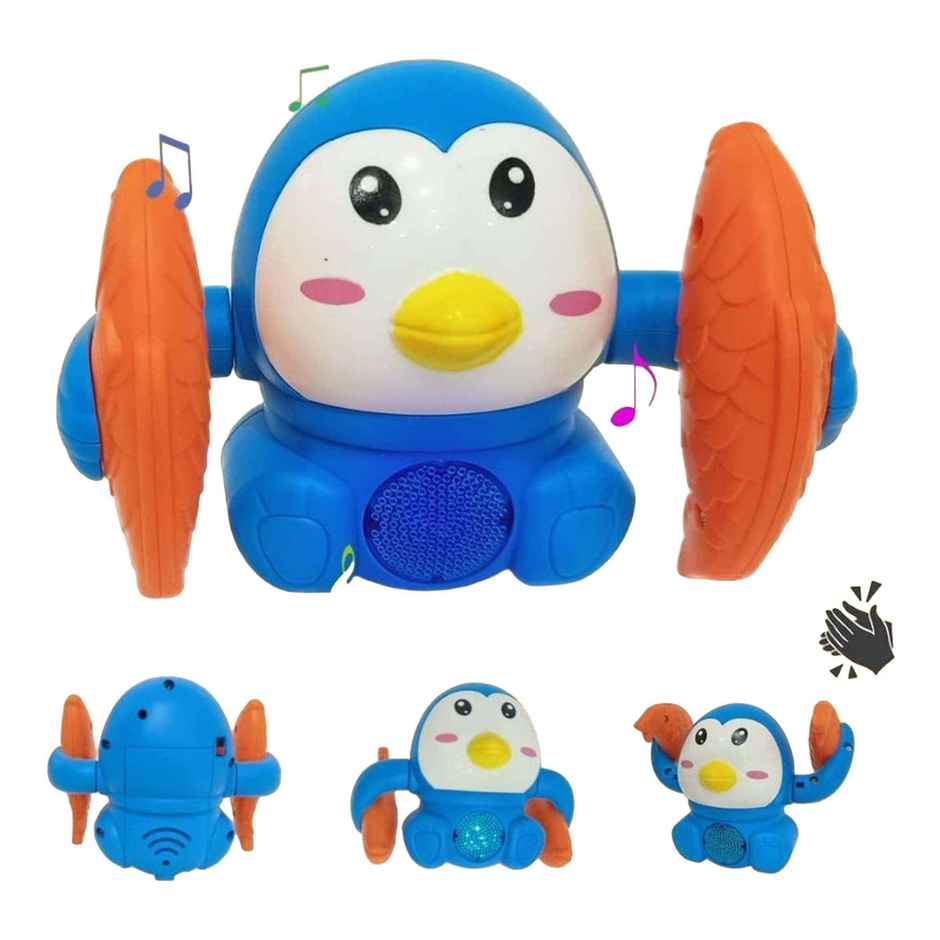 Wembley Dancing Penguin Musical Toy For Kids Tumble Toy With Voice Control Musical Light And Sound