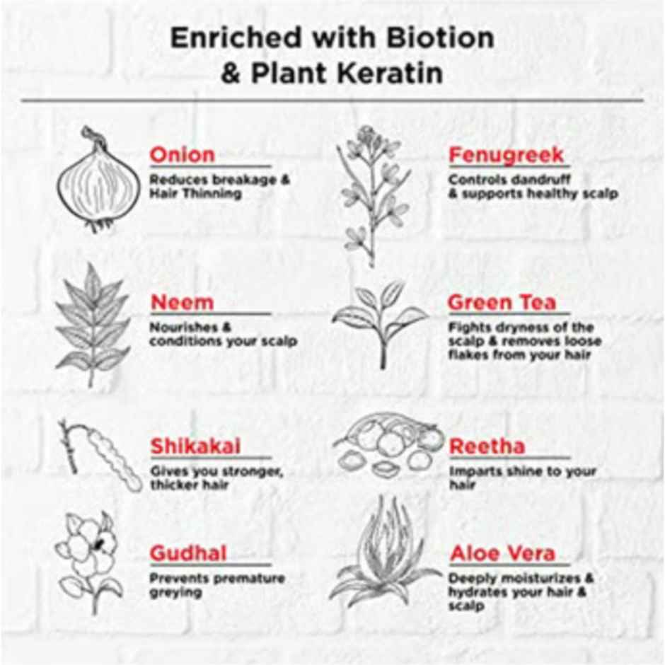 Soulflower Onion Biotin Shampoo with Aloevera & Plant Keratin 