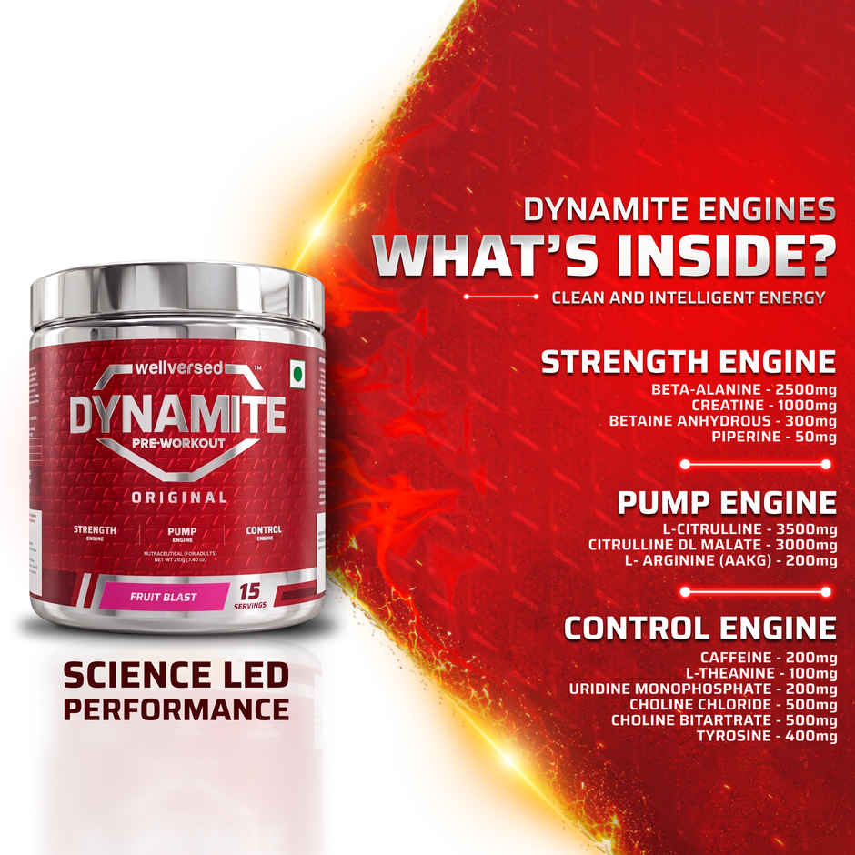 Dynamite Pre-Workout (15 Servings) Fruit Blast