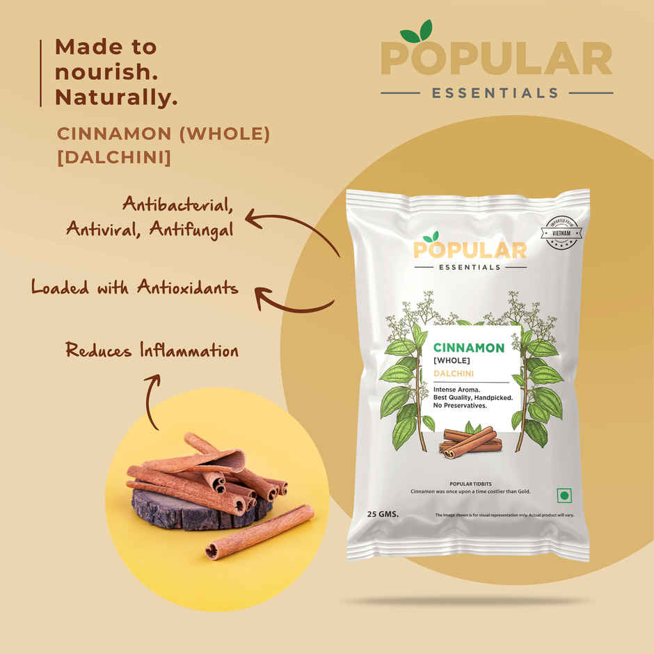 Popular Essentials Cinnamon Whole (Dalchini)