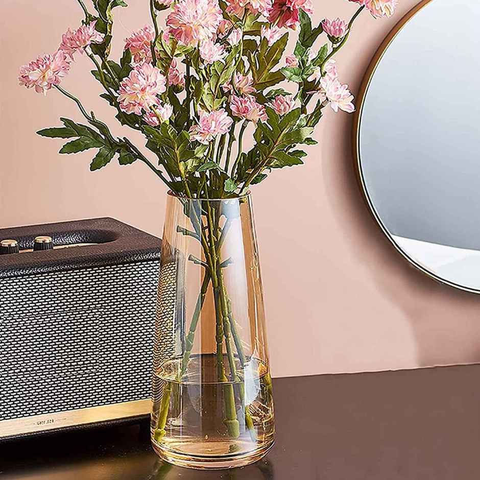 Tied Ribbons Decorative Glass Vase Without Flowers