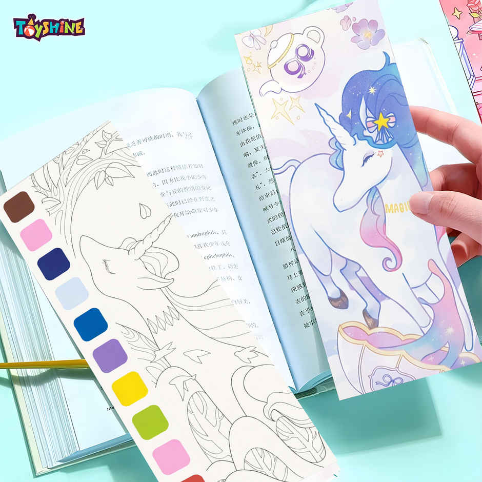 Toyshine Pocket Magic Water Painting Book with Brush Kids Travel Kit | Pink