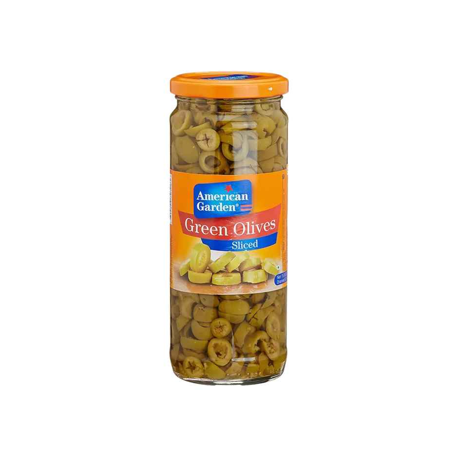 American Garden Green Olives Sliced Drained