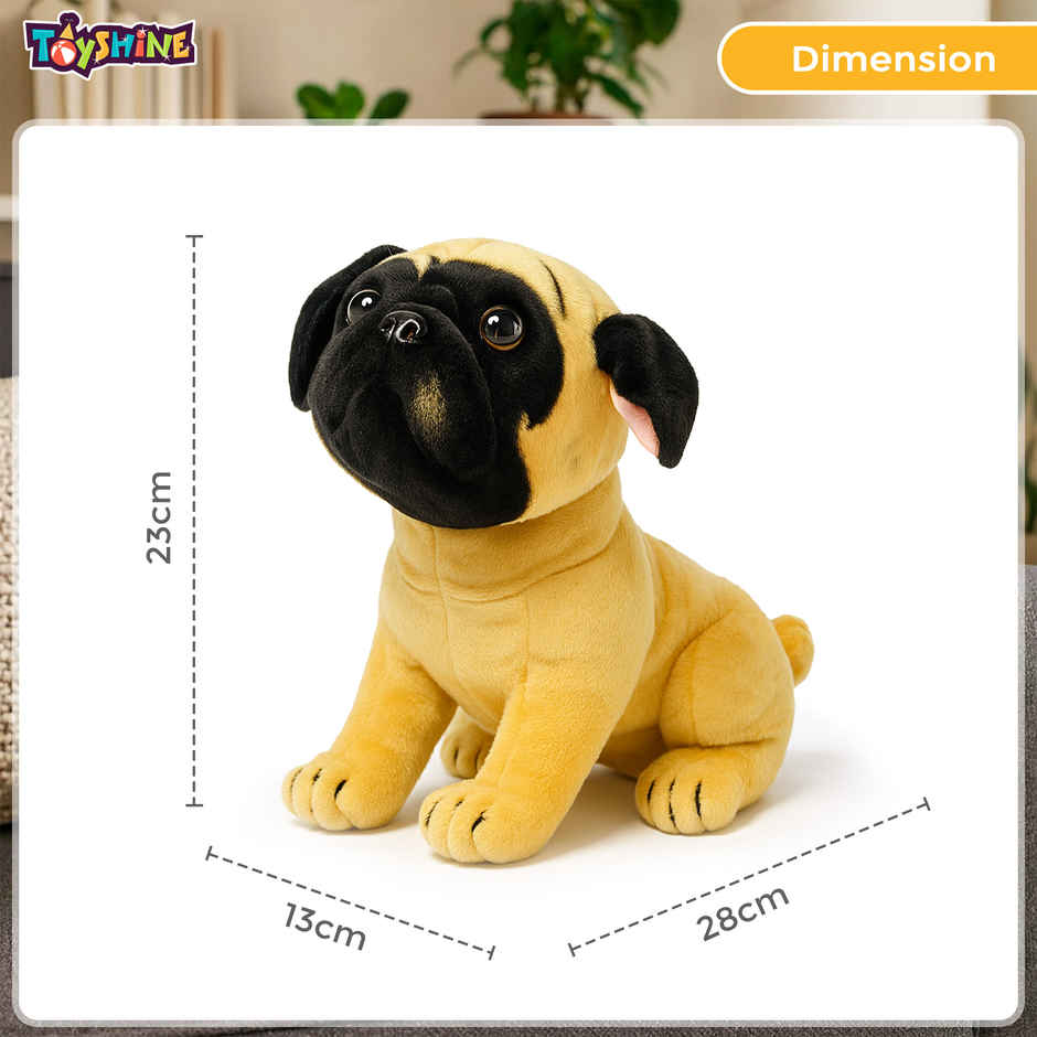 Spanker Sitting Puppy Soft Toy Cute Plush Dog for Kids Decor - 23 cm