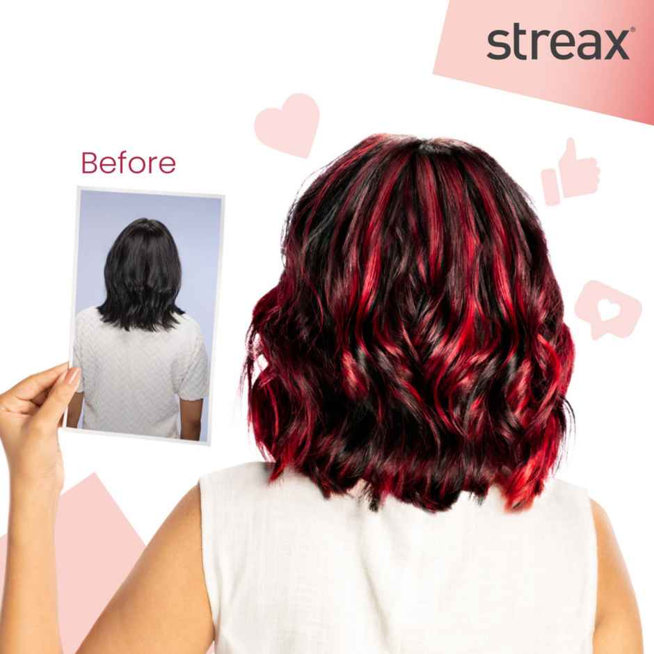 Streax Hair Colour Highlighting Kit Crimson Red For Women