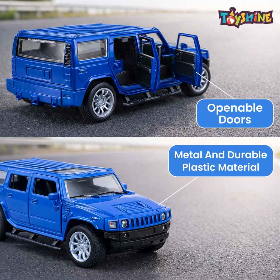 Toyshine 1:32 Scale Die Cast Racing H2 Model Vehicle Toy Car With Pull Back Function | Assorted