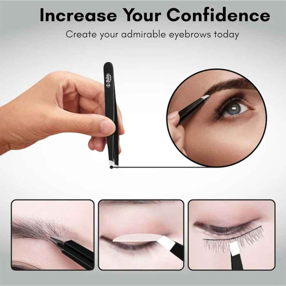 Beaute Secrets Tweezers Set Precision For Eyebrows Facial Hair Splinters ingrown Hair Removal