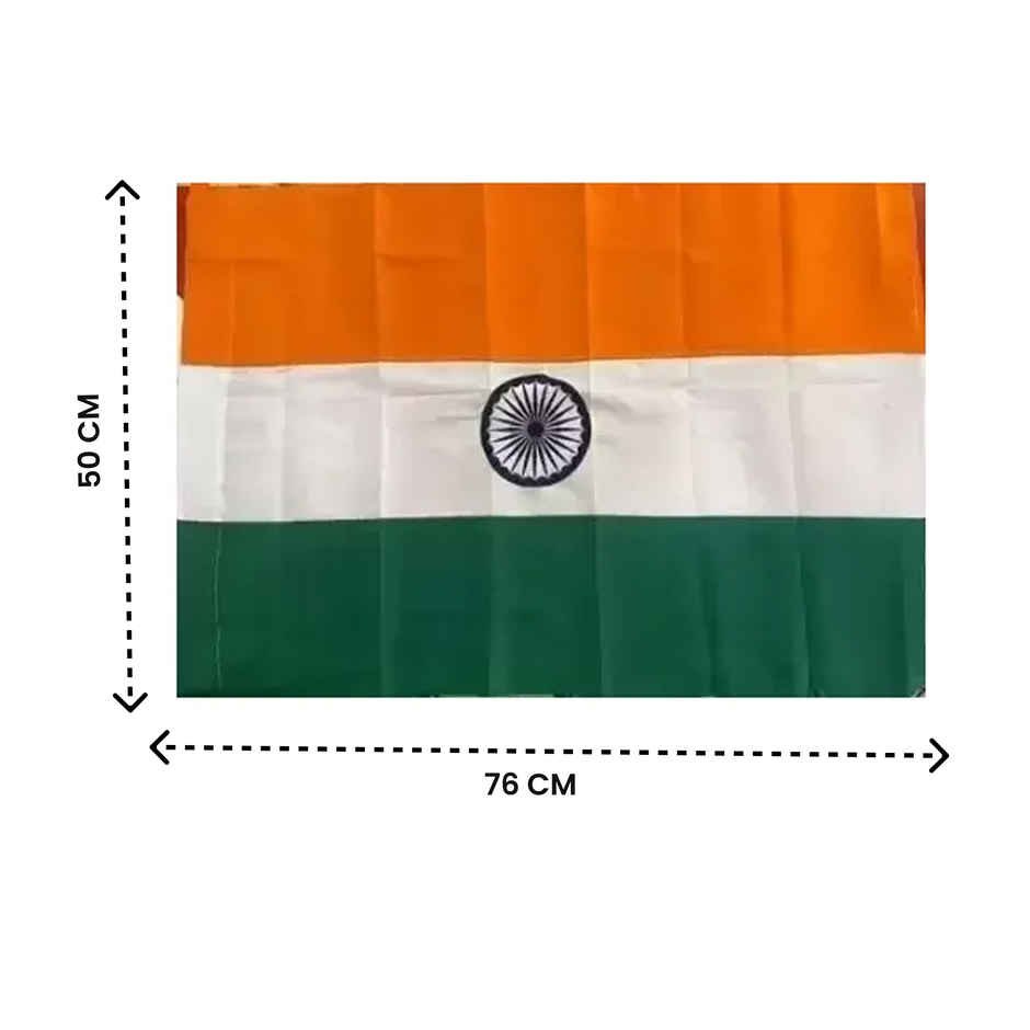 Indian National Flag | Satin Material | 30 x 20 inch | Tiyu traditions