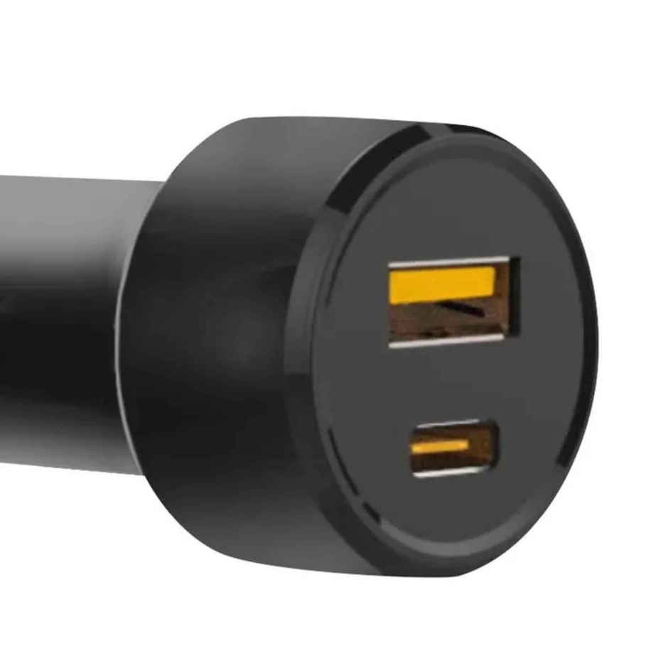 Digitek (Dmc Qc Pd 38W) Fast Car Charger With Dual 38 Watts Total (18W Qc + 20W Type C Pd) (Black)