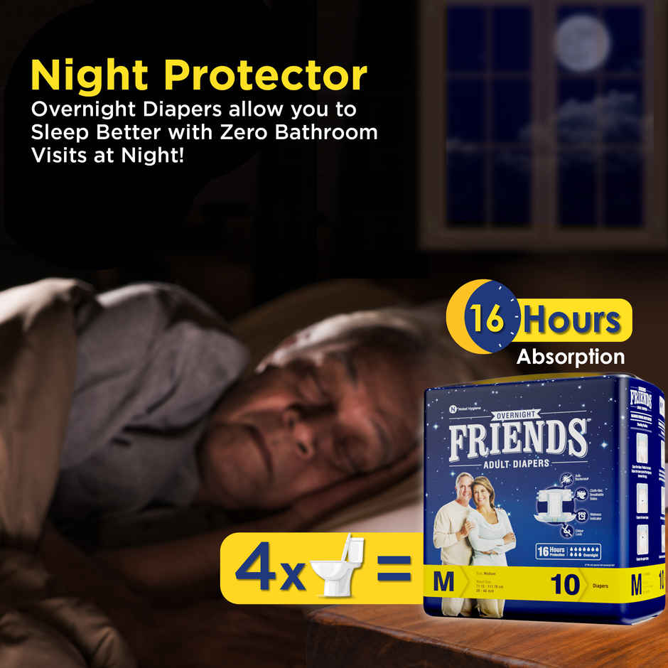 Friends Overnight Adult Diapers Tape Style Medium