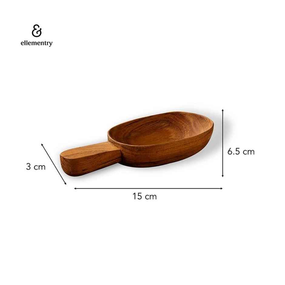Ellementry Teak Wood Scooper Medium