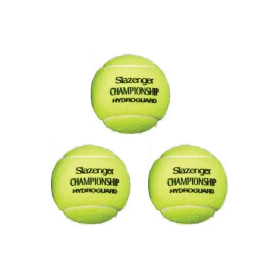Vector X Slazenger Championship Tennis Balls Standard Size 1 Can 3 Balls | Yellow Pack Of 3