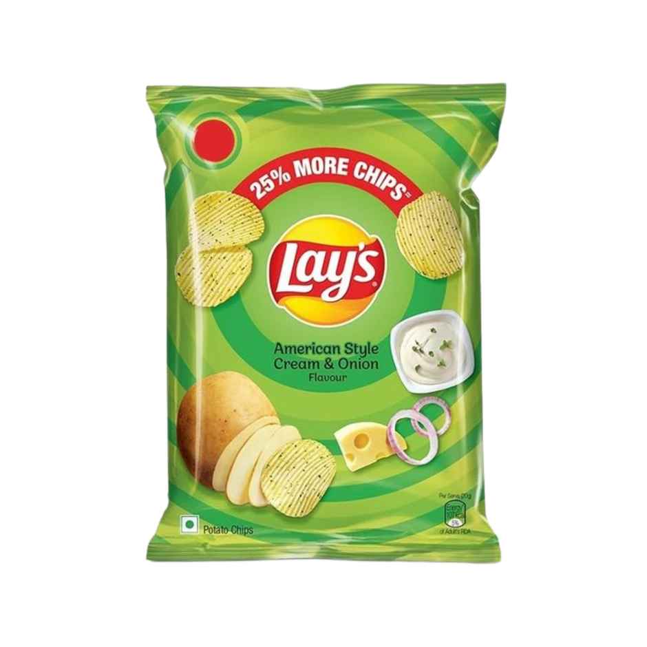 Lay's American Cream & Onion Flavour | Potato Chips