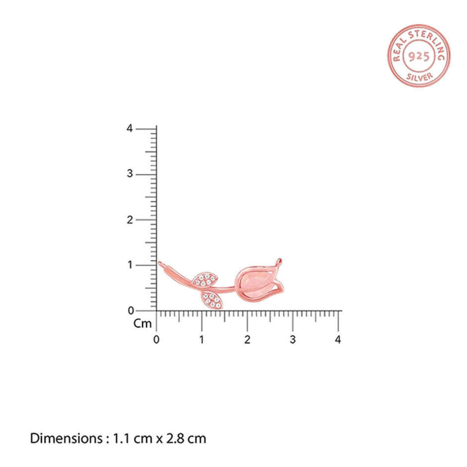 Giva Anushka Sharma Rose Gold Pink Quartz Flower Necklace