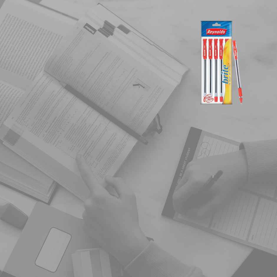 Reynolds Brite Ball Pen Set (5 Red Pens)