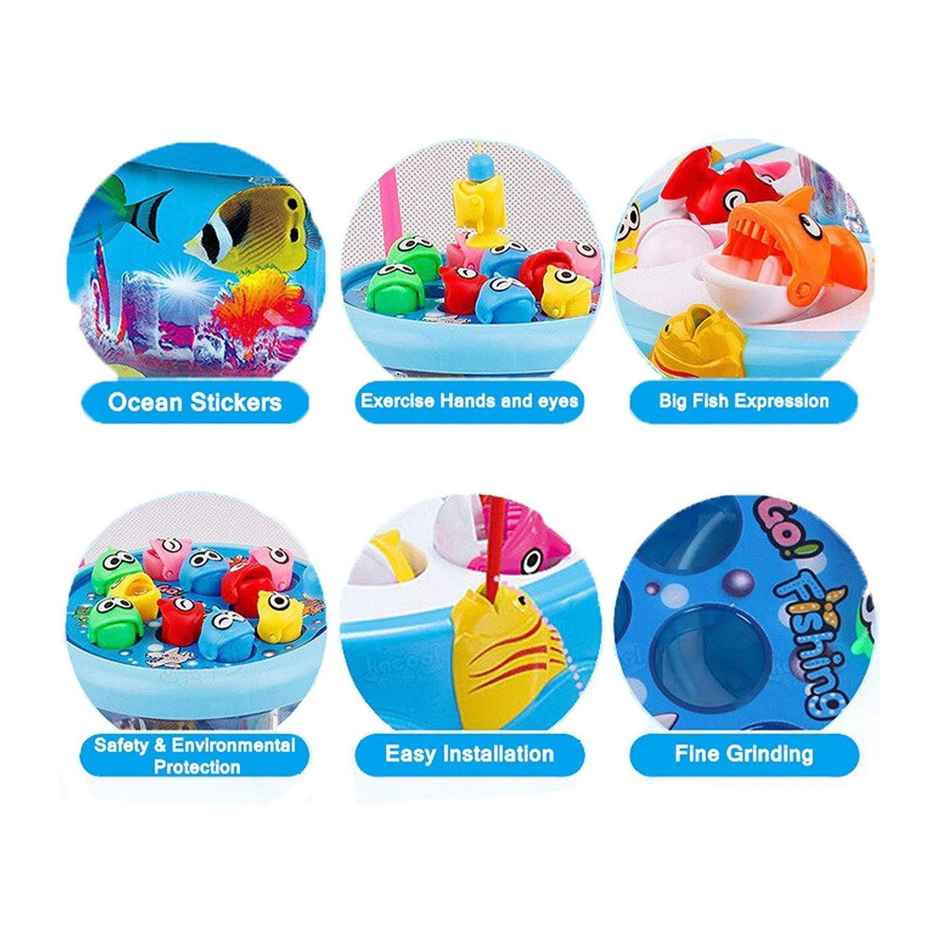 Toyshine Fish Catching Game with Music & Lights | 26 Fishes Included