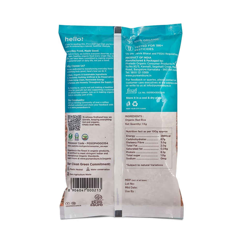 Phalada Pure & Sure Organic Red Rice