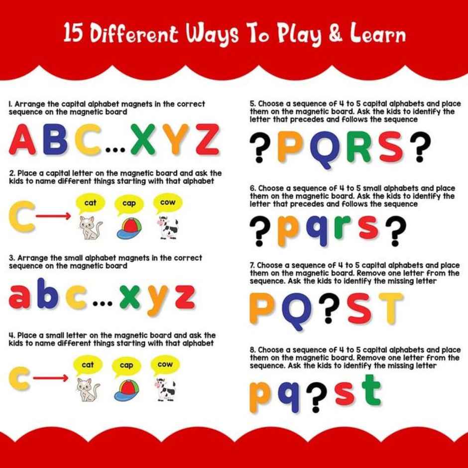 Wembley Fun With 3 In 1 Magnetic Alphabets For Kids Learning Brain Game Activity Toys For 5 Years