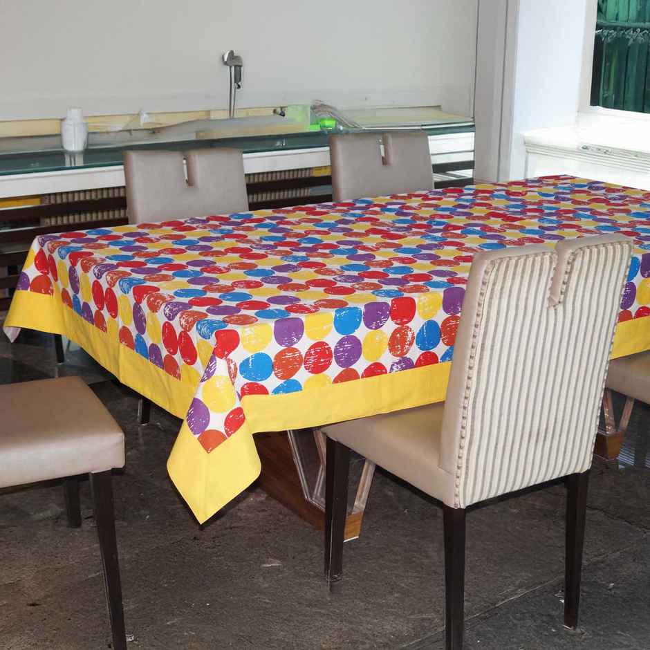 Lushomes Dining Table Cover - 8 Seater | Titac Printed | 60 x 180 inch
