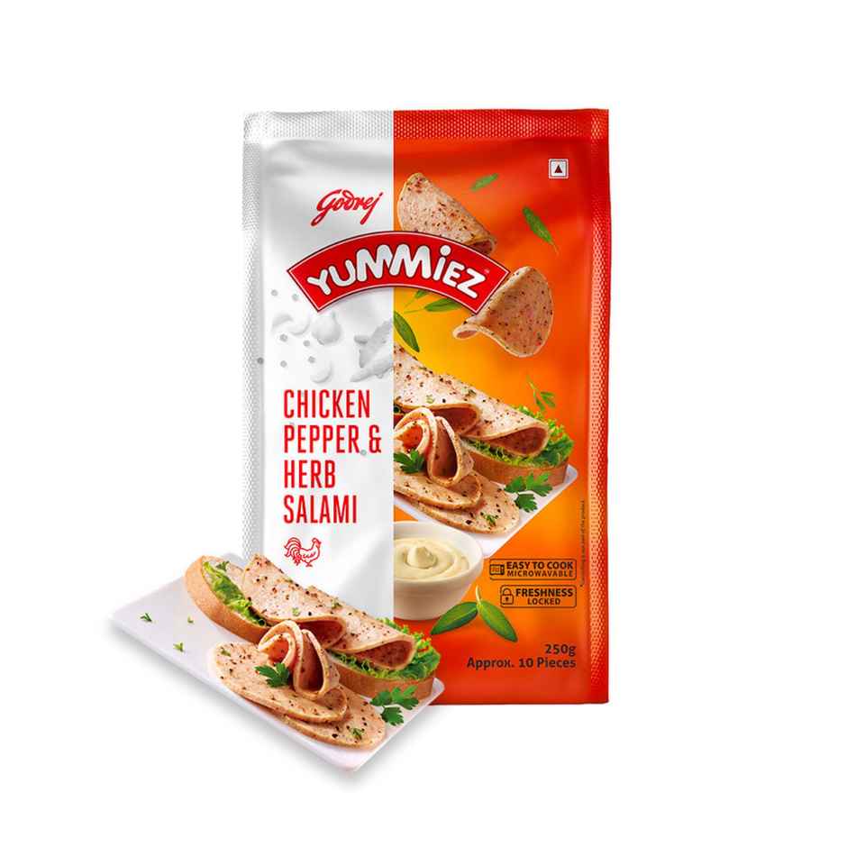 Godrej Yummiez Chicken Pepper & Herb Salami
