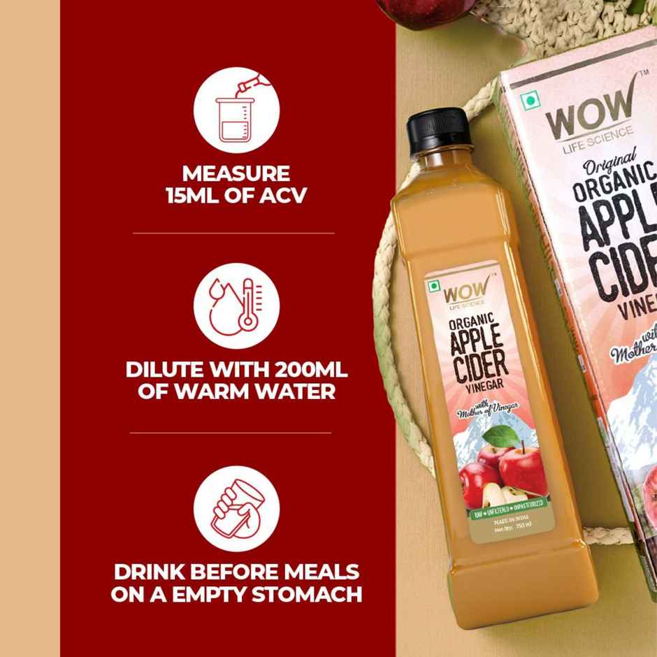 WOW Life Science Organic Apple Cider Vinegar