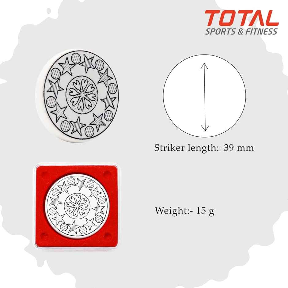 Total Legend Carrom Striker - Premium Quality Striker for Enhanced Gameplay - Assorted