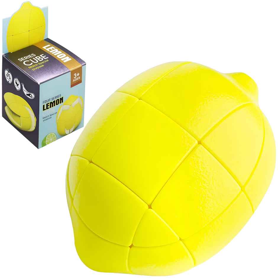 Toyshine Lemon Shaped Magic Speed Cube 3x3 - Stress Relief & Puzzle Toy for Kids & Adults
