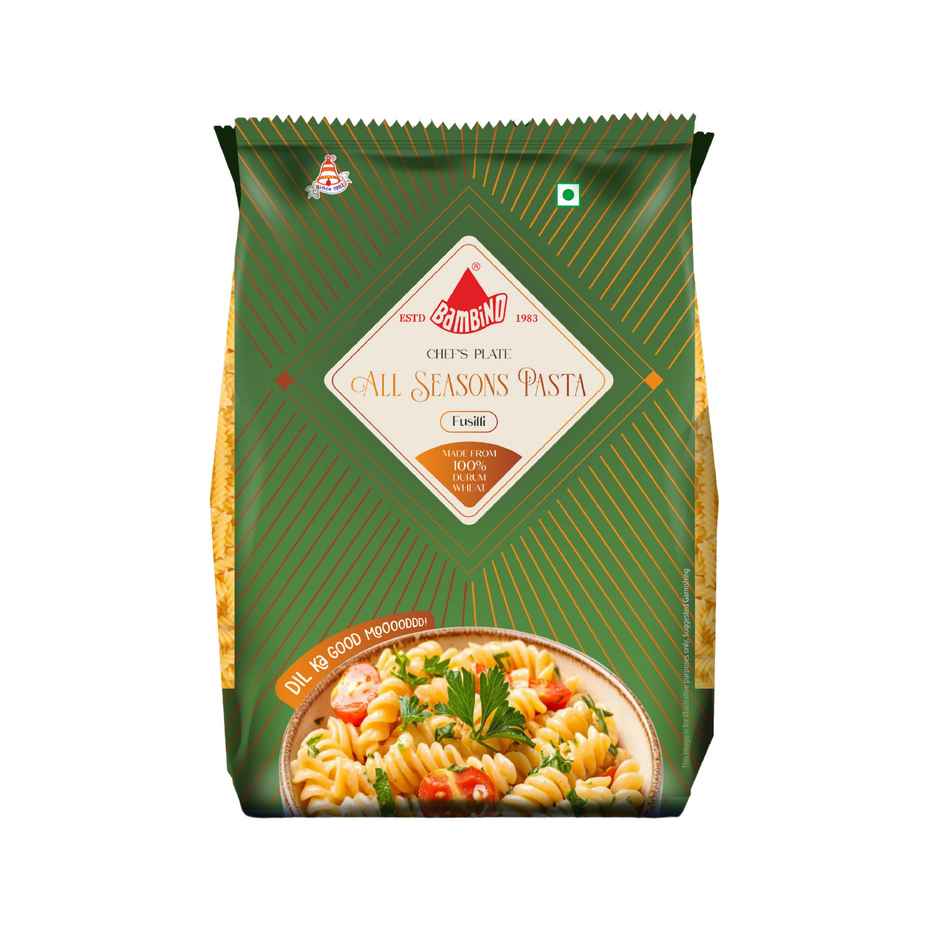 Bambino All Season Premium Fusilli Pasta - Pure Durum Wheat, No Maida, Protin Rich