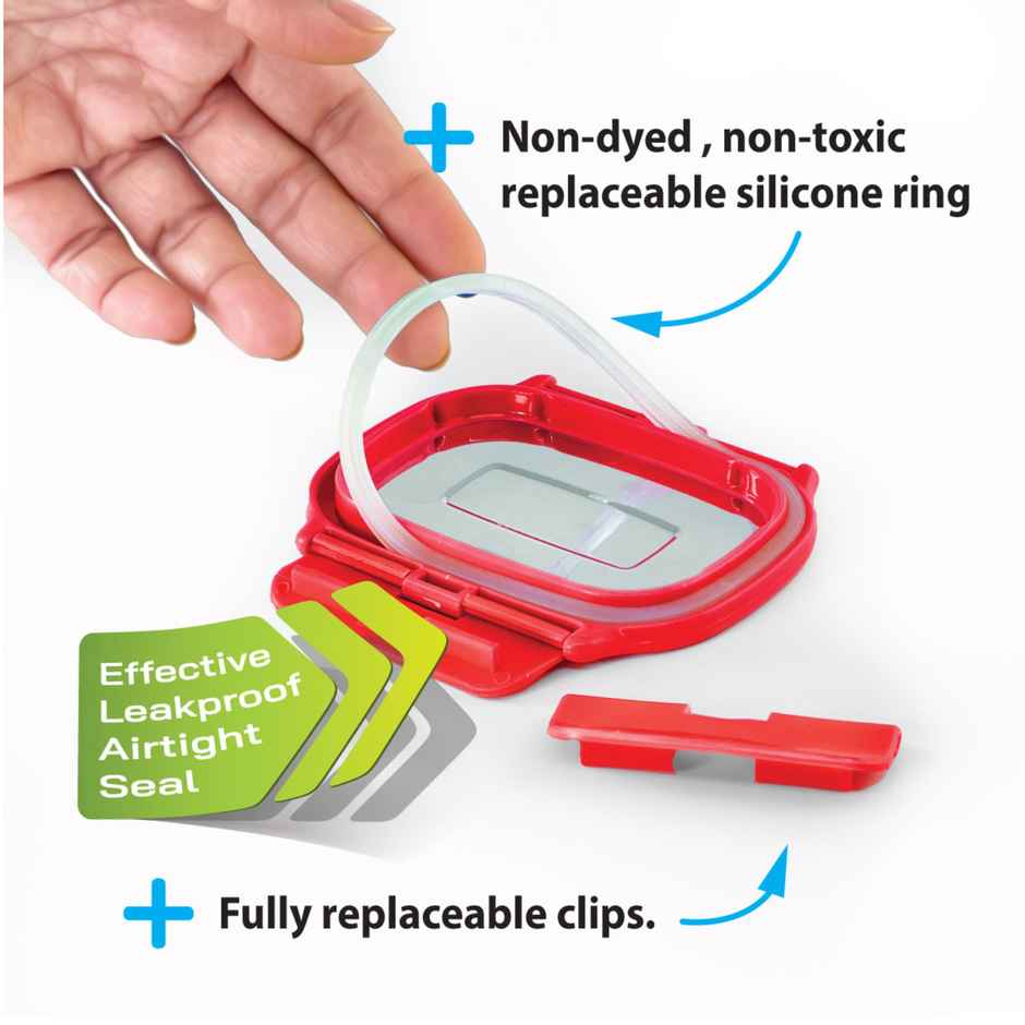 Veigo Small Stainless Steel Leak Proof Dabbi For Chutney, Sauce, Snacks + Kids & Adults(180 ml) Red