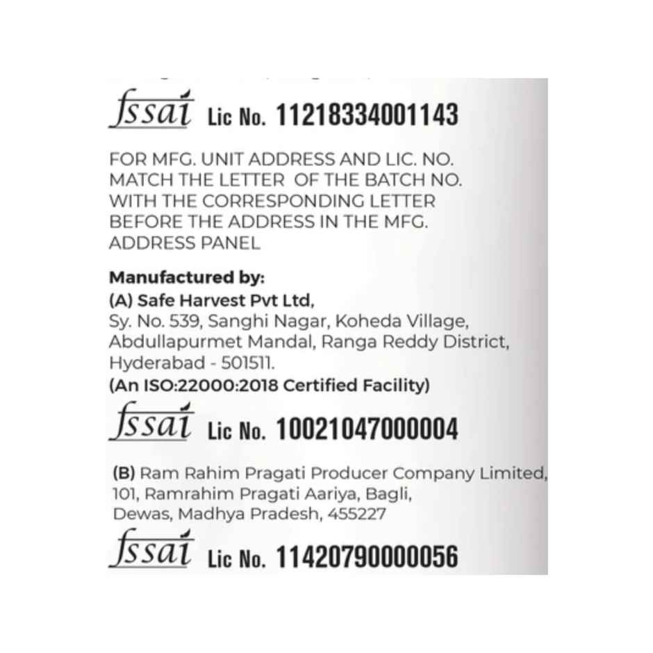 Safe Harvest Pesticide-Free Kabuli Chana | Vegan | Gluten Free