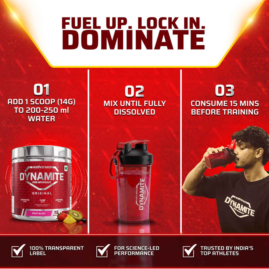 Dynamite Pre-Workout (15 Servings) Fruit Blast