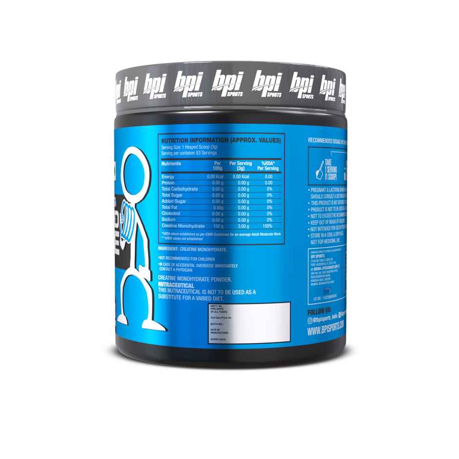 BPI Sports Micronized Creatine -CreatineMonohydrate,83Serv Unflav -Muscle Repair & Recovery
