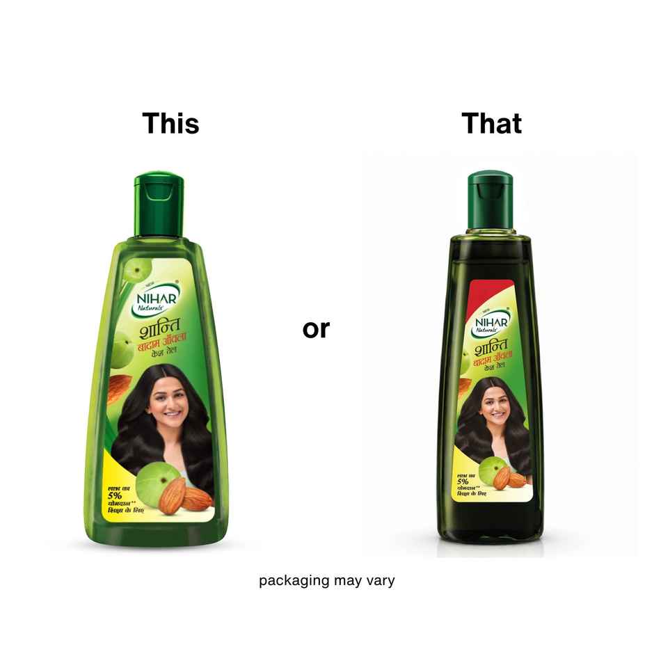 Nihar Shanti Amla And Badam Hair Oil For Black Silky And Stronger Hair