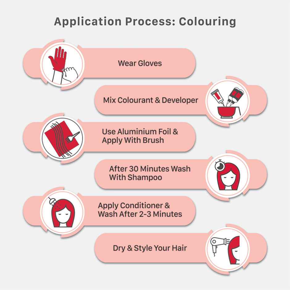 Streax Hair Colour Highlighting Kit Crimson Red For Women