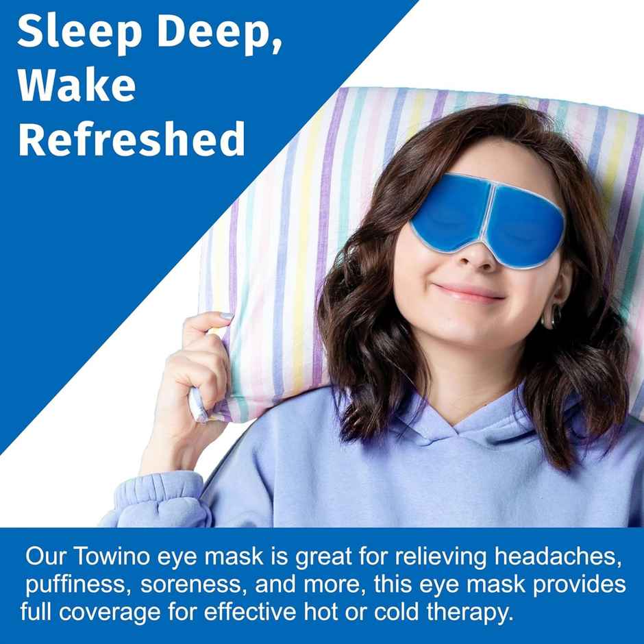Bronson Professional Stretchable Eye Mask with Cooling Gel for Dark Circles Dry Eyes & Redness